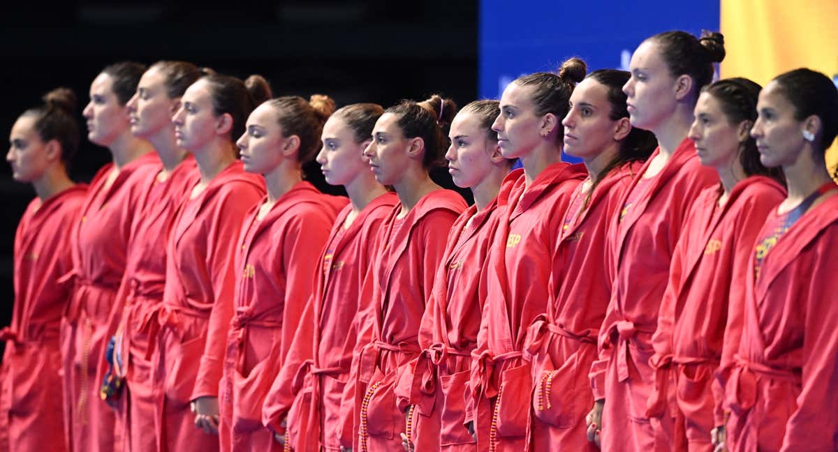 Las jugadoras de la selección española de Waterpolo, en el Europeo de Croacia de 2022 /Getty Images