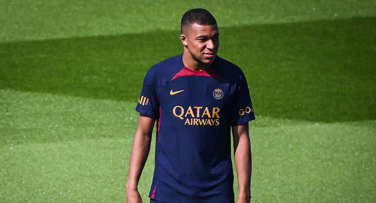 Mbappé, en un entrenamiento.