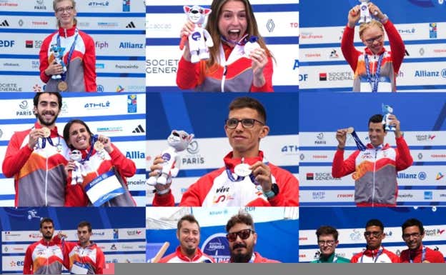 Todos los medallistas españoles en el Mundial de Atletismo Paralímpico de París.  Comité Paralímpico