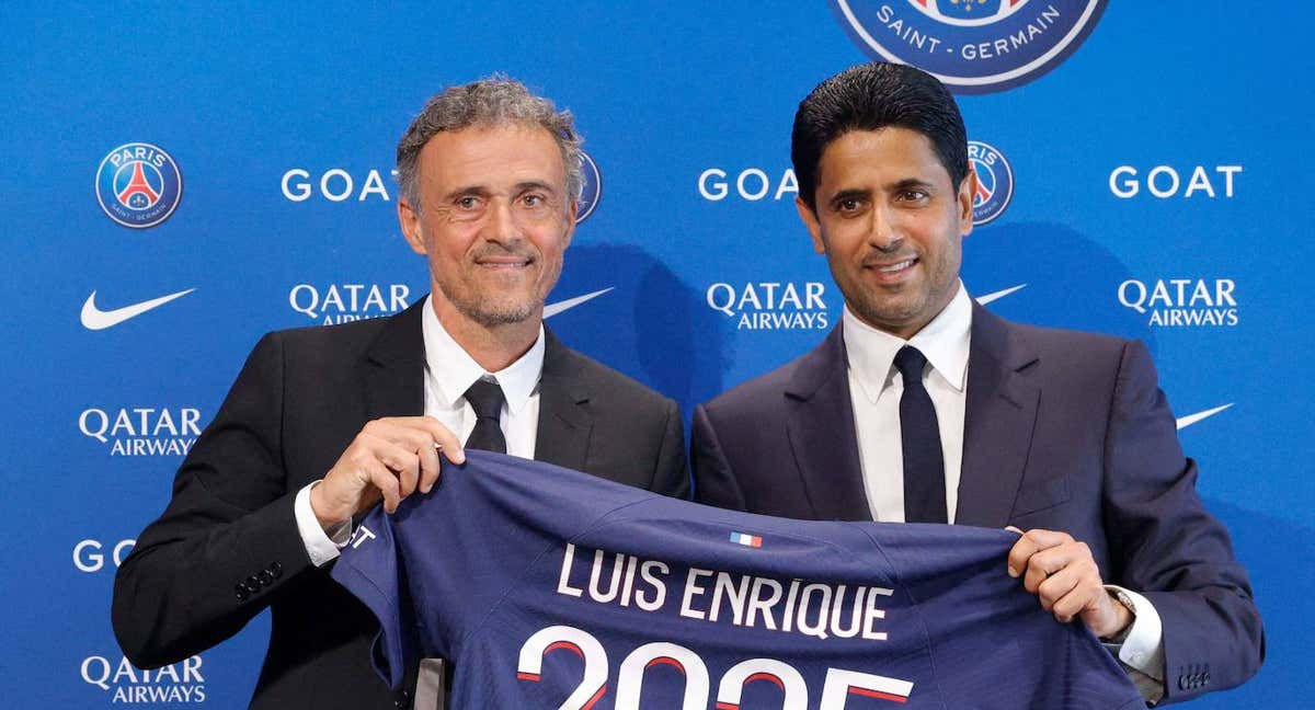 Luis Enrique, en su presentación con el PSG./EFE
