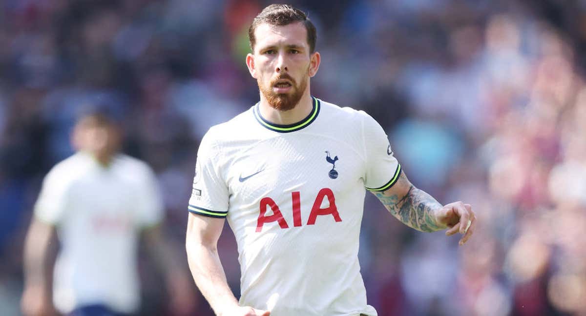 Højbjerg, en un partido con el Tottenham. /Getty