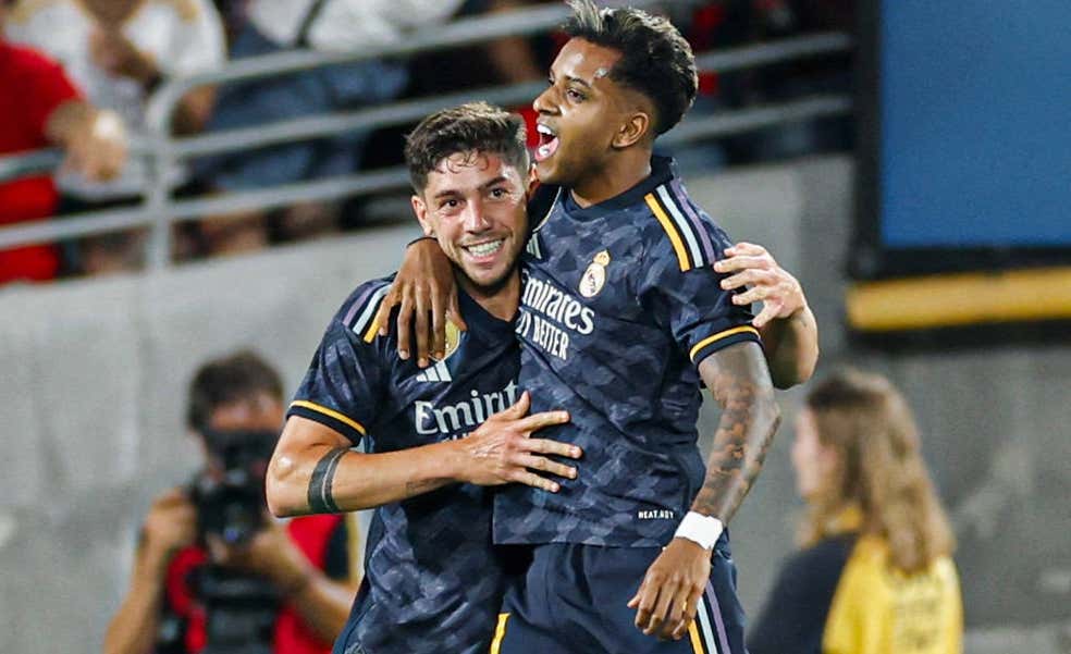 Valverde y Vinicius protagonizan una victoria de película en Los Ángeles