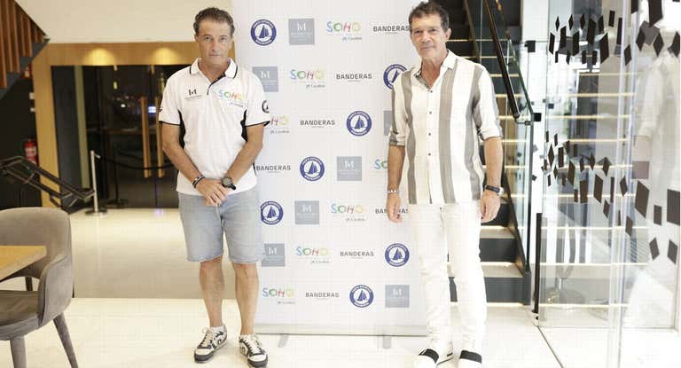 Javier y Antonio Banderas, en la presentación del Teatro del Soho Caixabank.