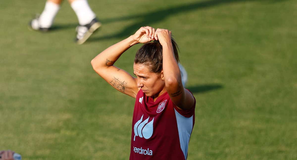 Marta Cardona durante un entrenamiento con la Selección. /Getty