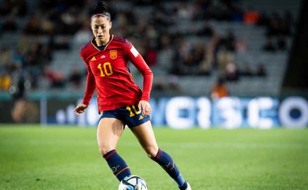 Jenni Hermoso durante el partido.  RFEF