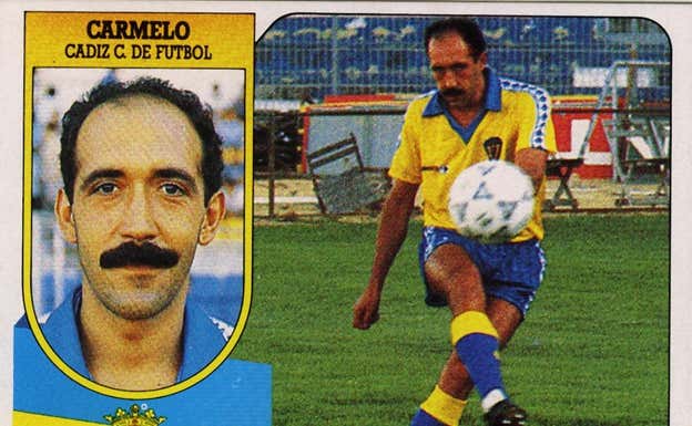 El cromo de Carmelo Navarro, cuando militaba en el Cádiz.