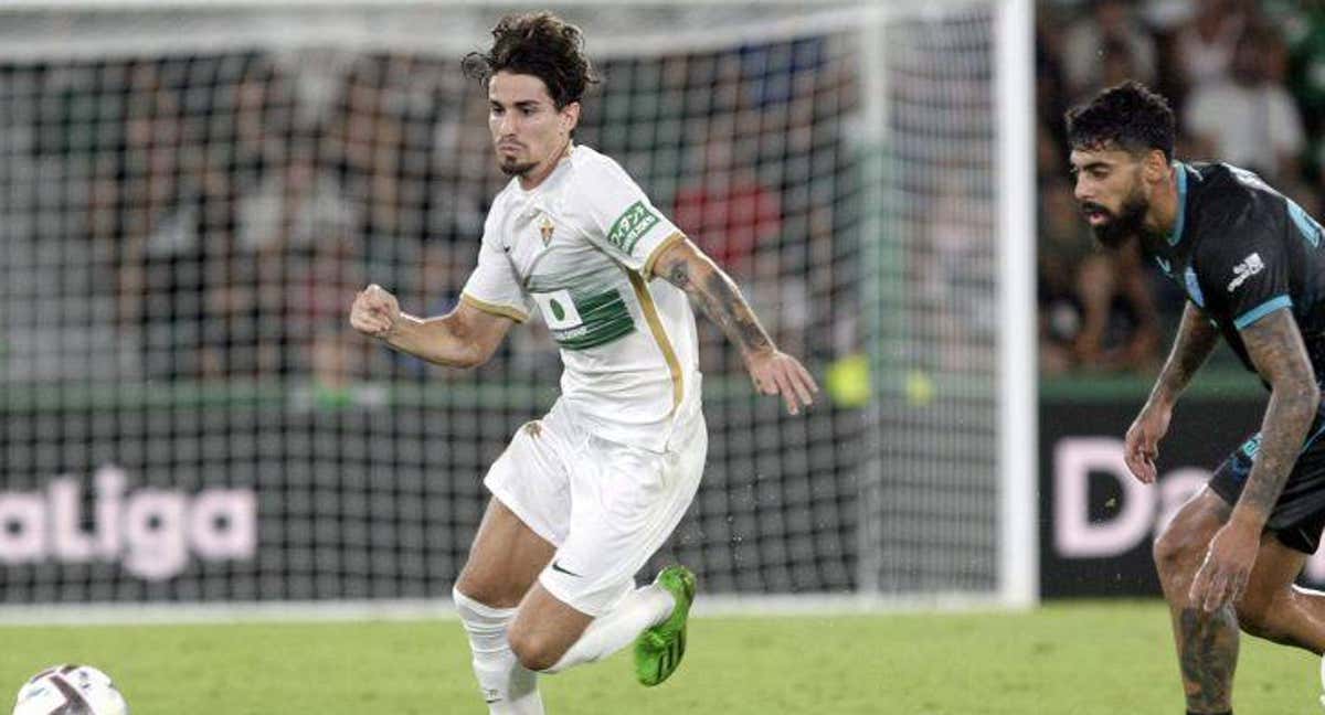 Collado, en un partido con el Elche./LaLiga