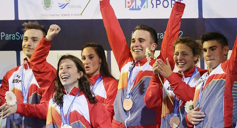 Varios de los nadadores paralímpicos españoles.
