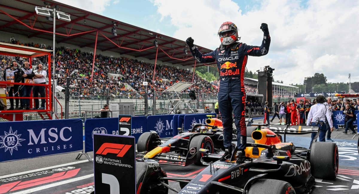 Max Verstappen, tras ganar el GP de Bélgica de F1 2023. /AFP