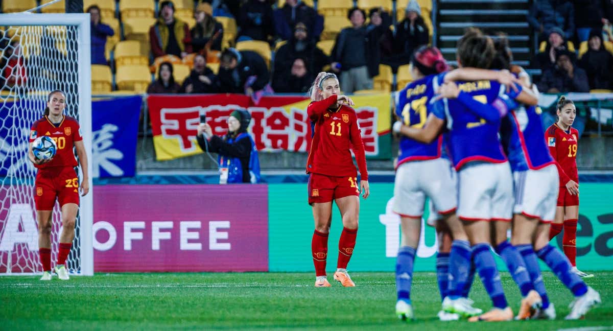 Rocío Gálvez, Alexia Putellas y Olga Carmona ante Japón. /RFEF