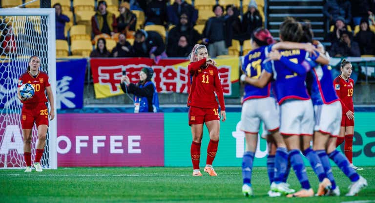 Rocío Gálvez, Alexia Putellas y Olga Carmona ante Japón.