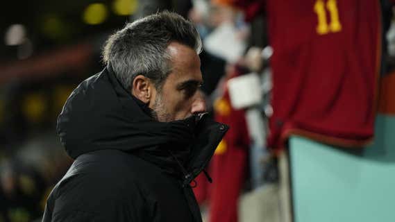 Jorge Vilda durante el Japón - España. /Getty
