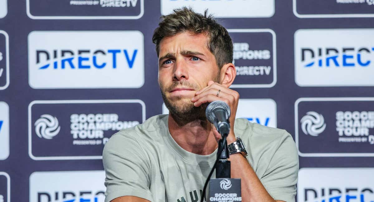 Sergi Roberto, en rueda de prensa.