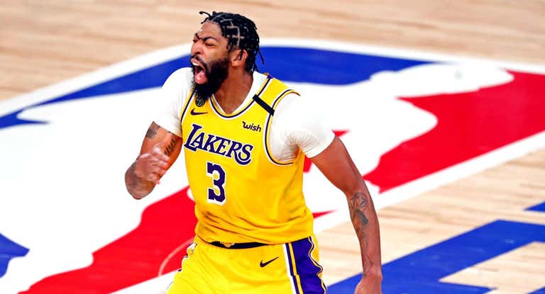 Anthony Davis, en un partido con los Lakers.