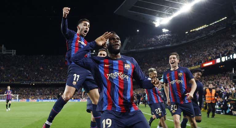 Kessié celebra el gol que le marcó al Real Madrid.