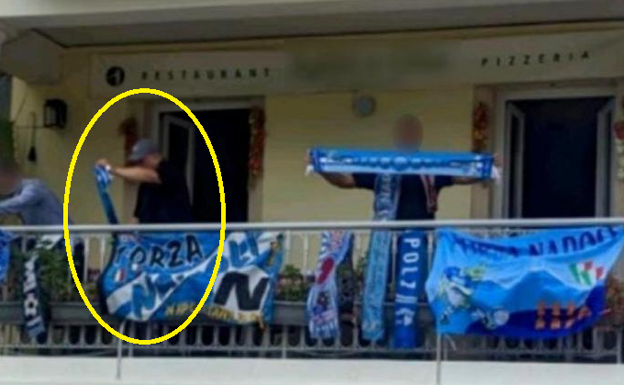 Vincenzo La Porta, durante la celebración del Scudetto del Nápoles.  Corriere Del Mezzogiorno