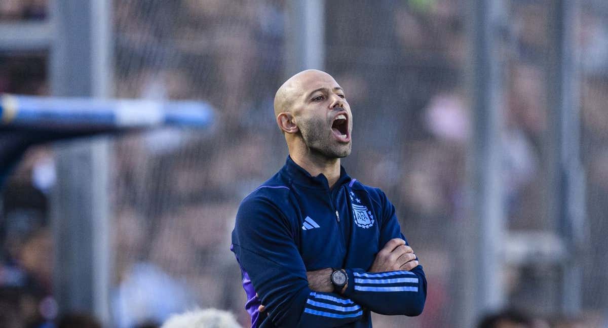 Javier Mascherano, durante un partido de la selección argentina sub 20./Getty