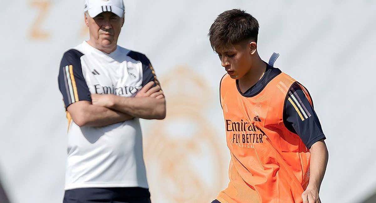 Arda Güler, en un entrenamiento con el Real Madrid. /INSTAGRAM