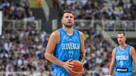 Luka Doncic, hace unos días en un partido amistoso con Eslovenia. /EP