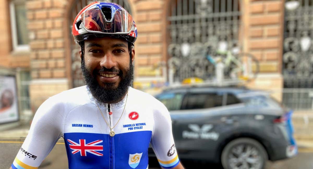 Hasani Hennis, tras su participación en la prueba de fondo en carretera de Glasgow 2023. /RELEVO