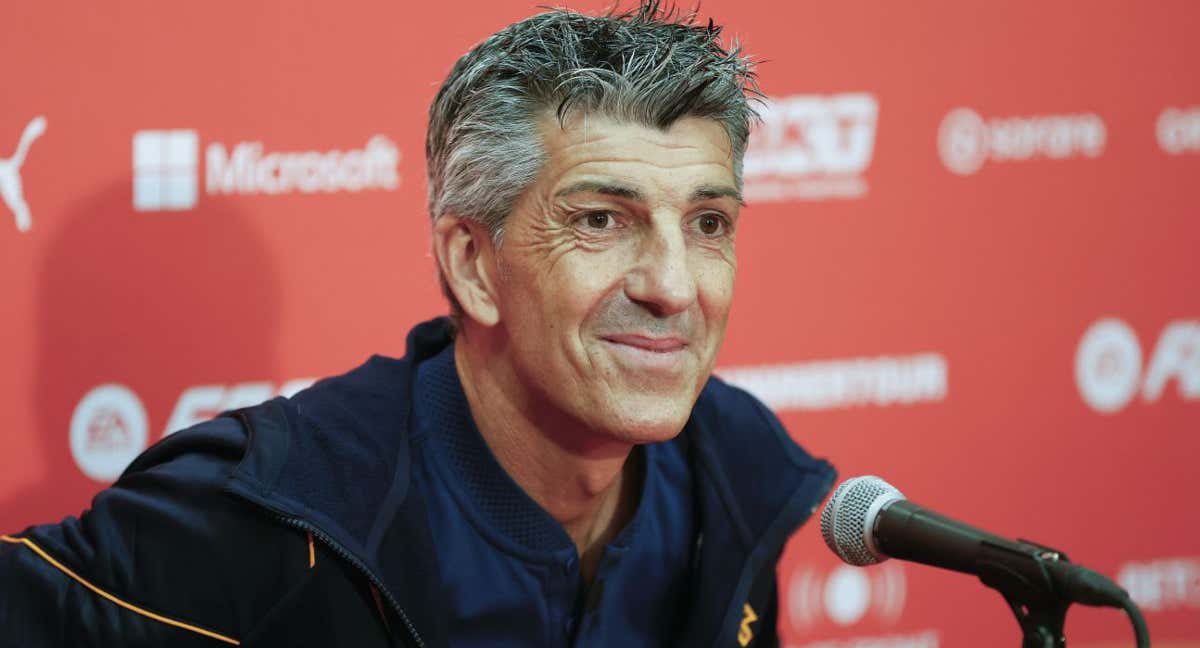 Imanol Alguacil, durante una rueda de prensa de esta pretemporada./EFE