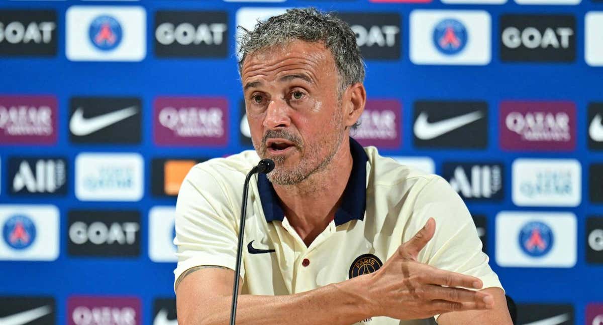 Luis Enrique, entrenador del PSG./AFP