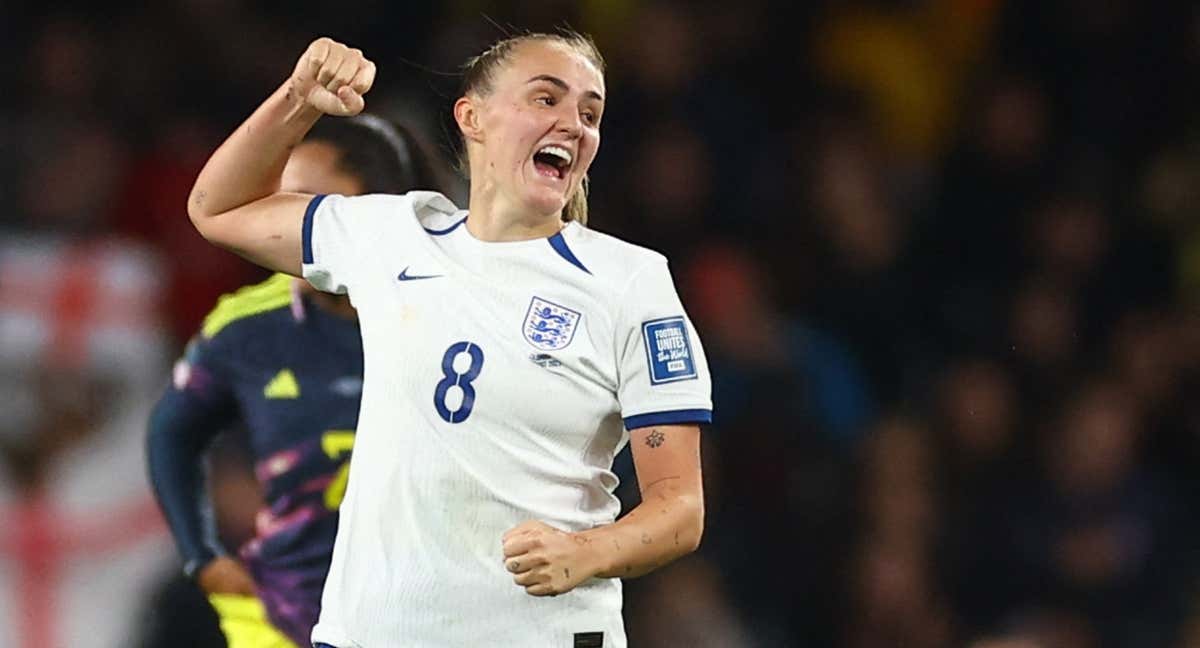 Georgia Stanway celebrando la victoria.
