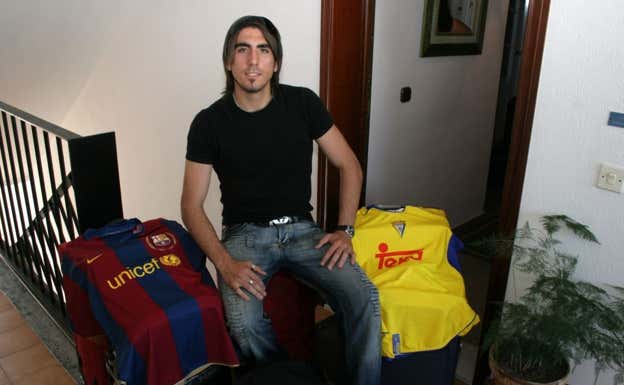 Una foto de Chico Flores, en 2008, cedido del Cádiz al Barça B.  LA VOZ