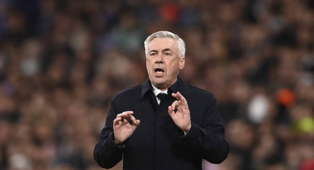 Ancelotti, en un partido con el Real Madrid.