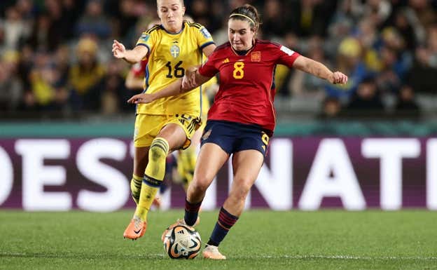 Mariona durante el partido.  REUTERS