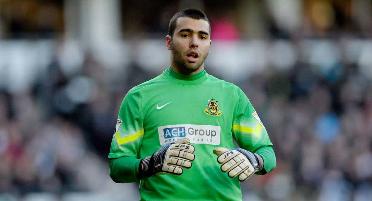 David Raya, durante su etapa en el Southport./@Southport_FC