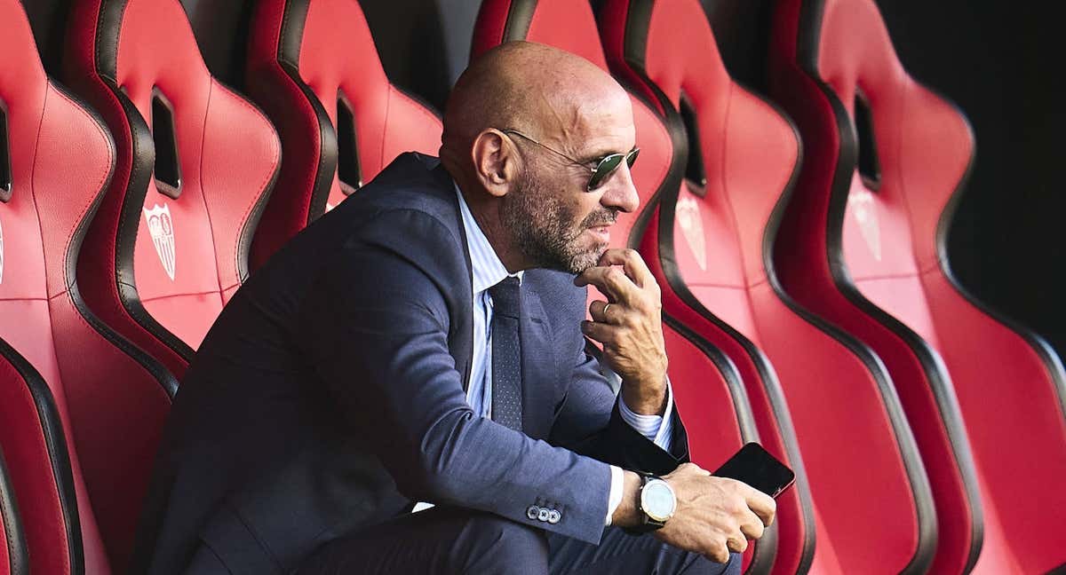 Monchi antes de un partido./GETTY