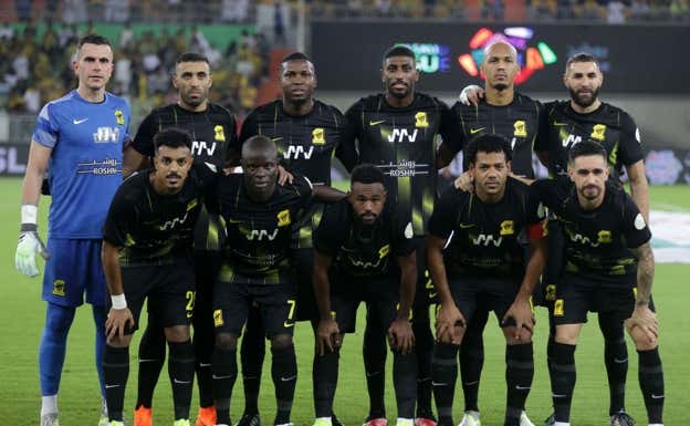 La alineación de Al Ittihad en su último partido de liga.  AFP