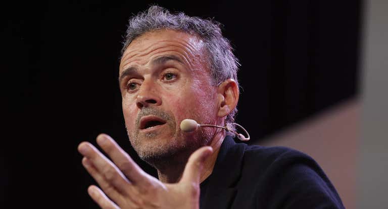 Luis Errique, en un acto en Gijón.