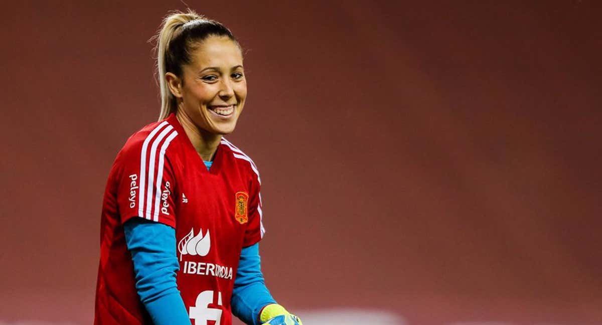 Lola Gallardo en una convocatoria con la Selección española.