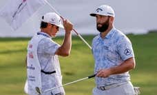 Víktor Hovland toma el mando y Rahm se queda a 9 golpes
