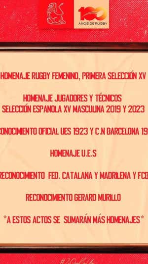 Homenajes de la RFER.  Ferugby
