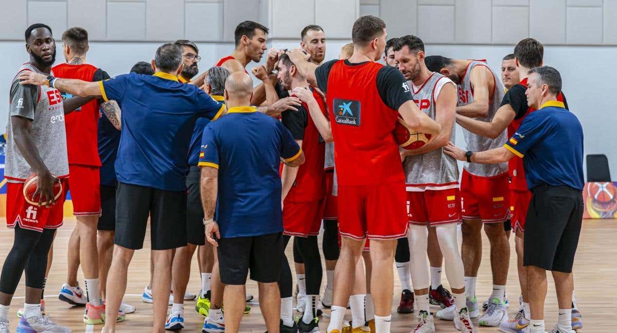 España se conjura antes del segundo partido./FEB | A. Nevado