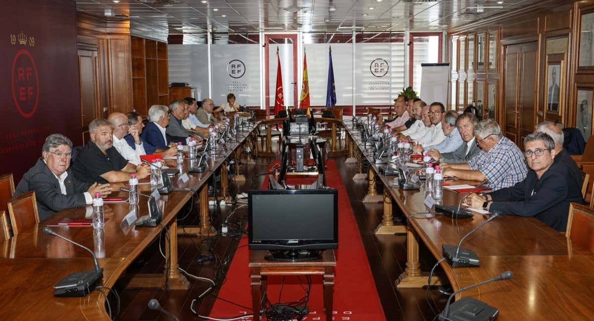 Los presidentes de las federaciones territoriales durante la reunión mantenida el lunes.