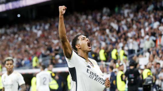 Bellingham celebra el gol de la remontada ante el Getafe. /EFE