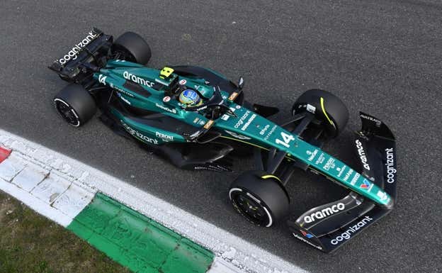 Fernando Alonso, en la clasificación del GP de Italia 2023.  Reuters
