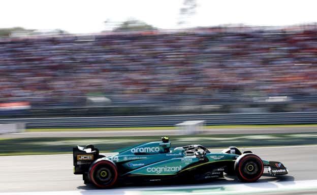 Fernando Alonso, en la clasificación del GP de Italia de F1.  Reuters