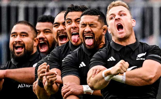 All Blacks Haka.  Springboks Rugby