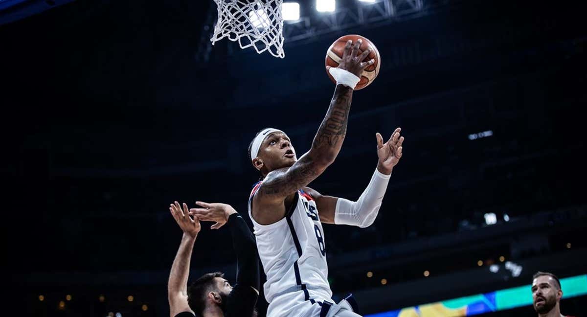 Paolo Banchero durante el partido entre EE. UU. y Montenegro. /FIBA