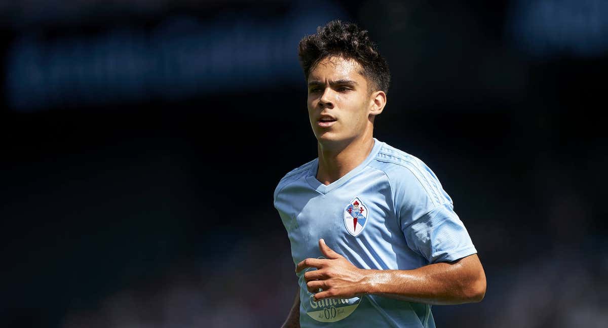 Hugo Sotelo, en un partido con el Celta. /Getty