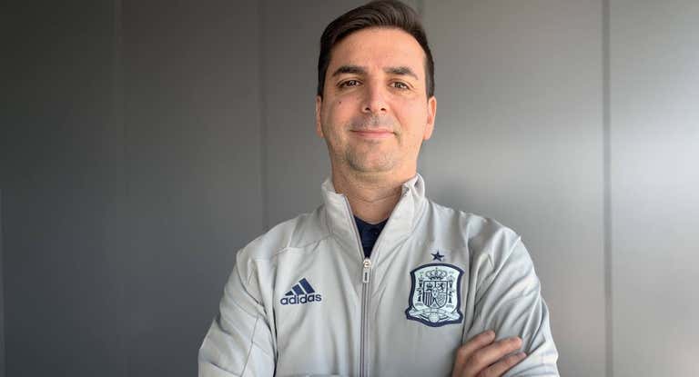 Francis Hernández, en una concentración de la Sub-21.