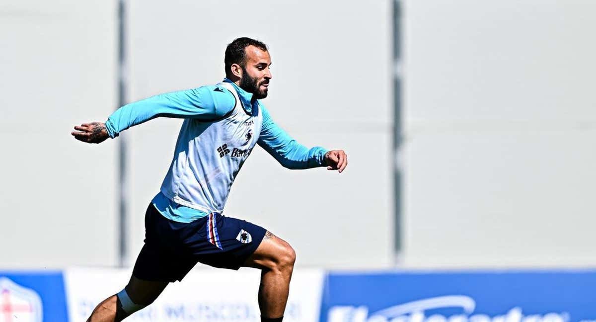 Jesé, en un entrenamiento con la Sampdoria./INSTAGRAM