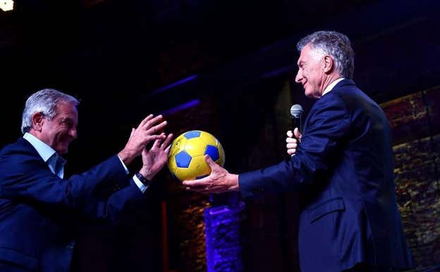Ibarra y Macri durante un acto.