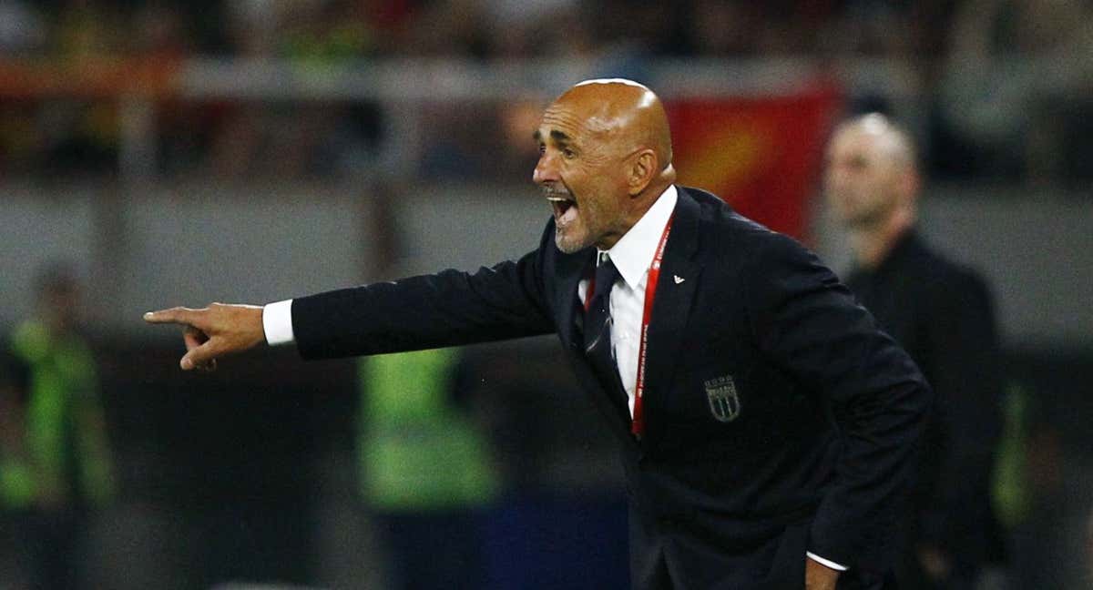 Spalletti, en su estreno con Italia./REUTERS