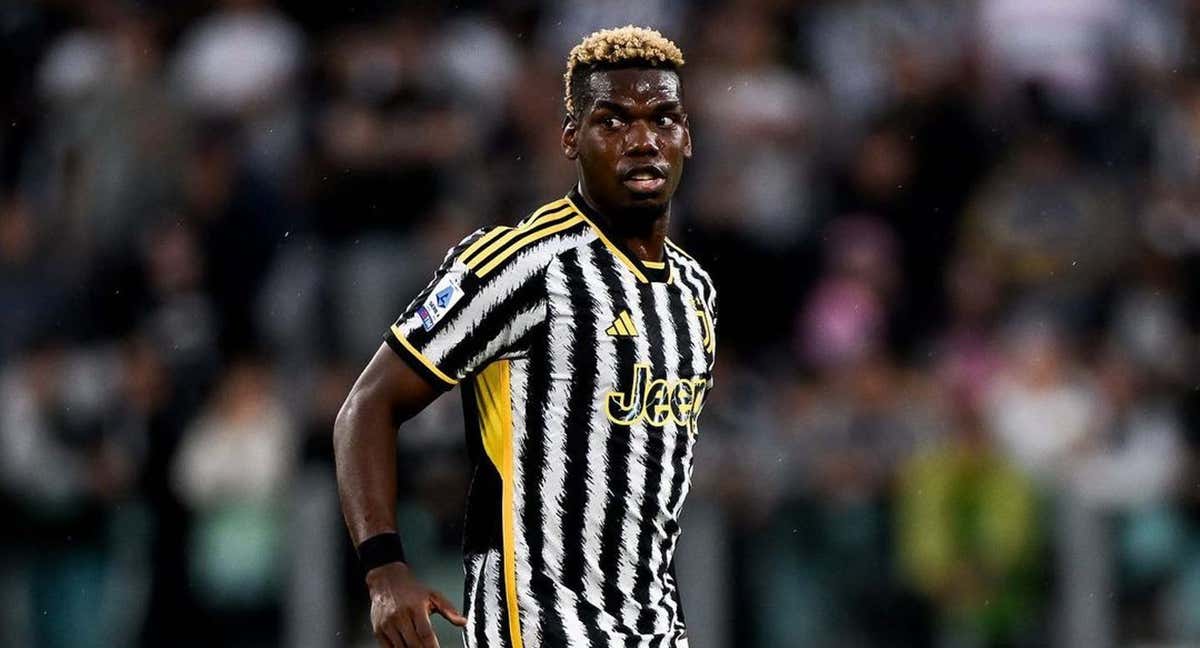 Pogba durante un encuentro con la Juventus.